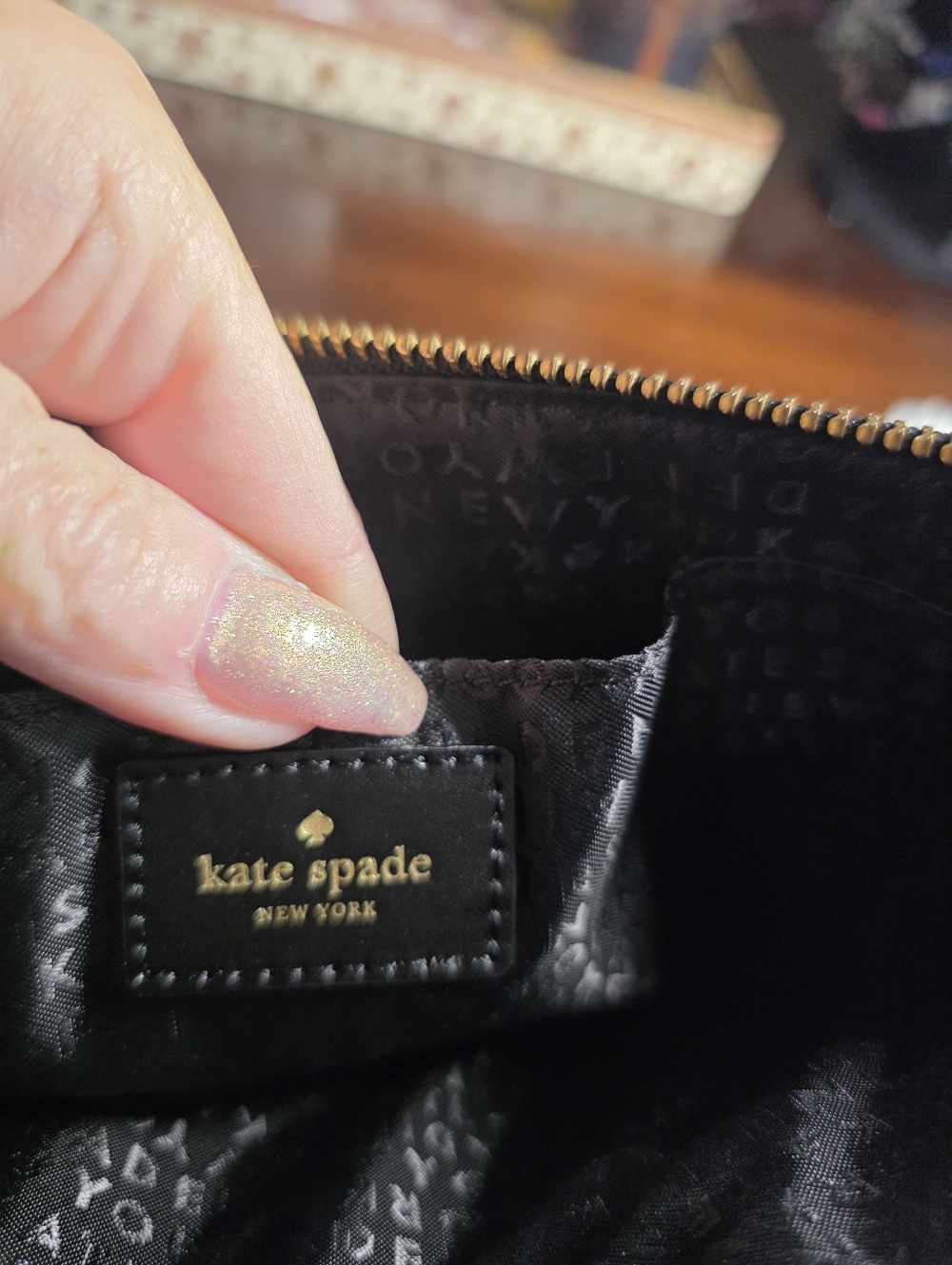 Kate Spade Black and Silver Owl Appliqué Clutch - Picture 4 of 6